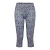 Kollen Womens Capri Leggings Storm Grey Print